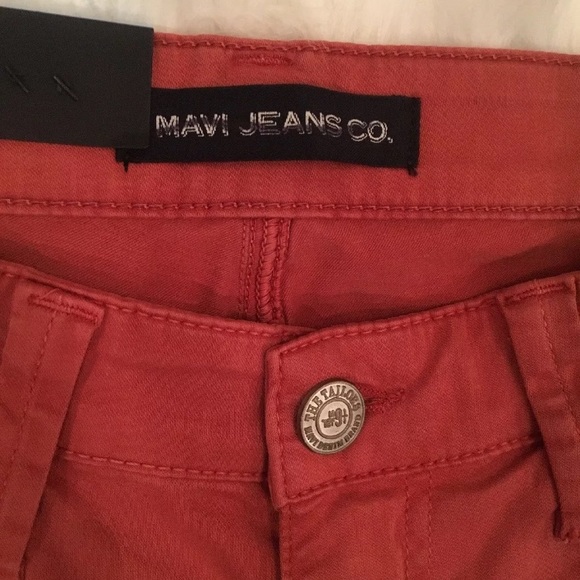 💚SOLD💚MAVI brick red ZACH straight leg jean NWT - Picture 3 of 8